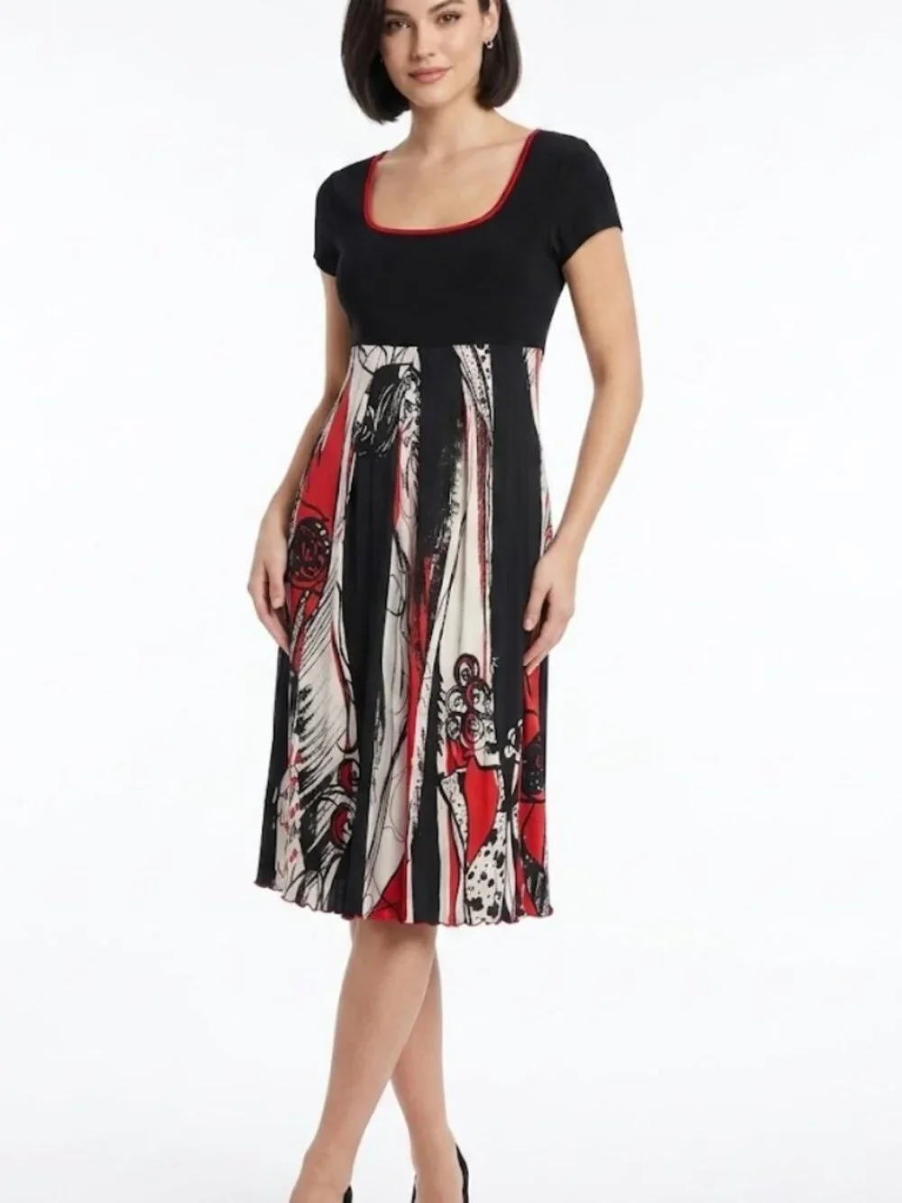 Joseph Ribkoff Multi-colour Abstract Print Sophisticated Chic Size 8 - Picture 1 of 6